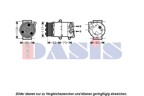 AKS DASIS Компрессор, кондиционер 851689N